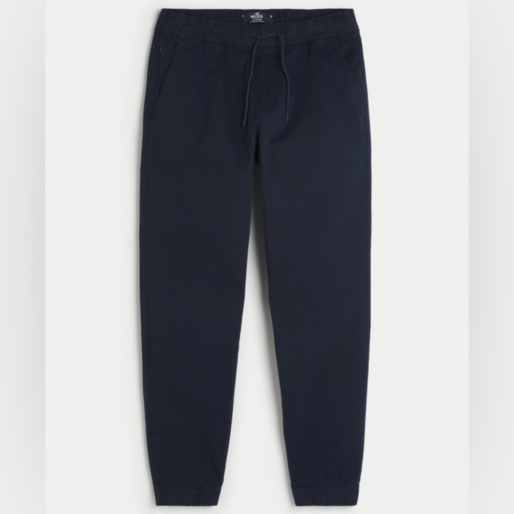 NWT HOLLISTER Navy Blue Jogger Pants Relaxed Advanced Stretch Drawstring Waist